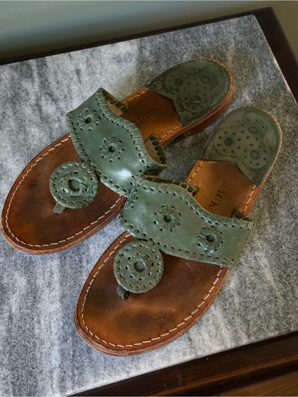Jack Rogers - Original Jacks Sandal - Green - Size 6